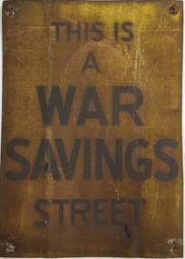 This Is A War Savings Street
