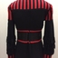 Black Crepe Evening Dress with Red Crosgrain Braid, circa 1975