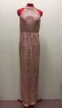 Floor Show Dress, Pink Sequinned Taffeta, circa 1965