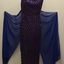 Floor Show Dress, Royal Blue Sequinned Lace, circa 1966