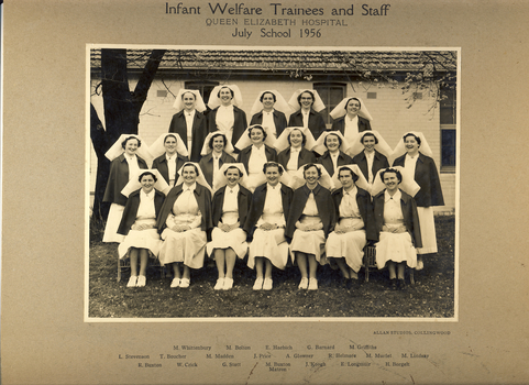 Infant Welfare Trainees and Staff, Queen Elizabeth Hospital