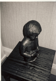 Bronze Sculpture : Boy with Animal, Leopoldine Mimovich, 1990