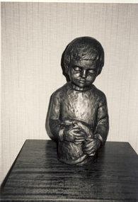 Bronze Sculpture : Boy with Animal, Leopoldine Mimovich, 1990