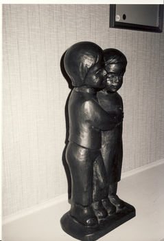Bronze Sculpture : Boy with Girl, Leopoldine Mimovich, 1990