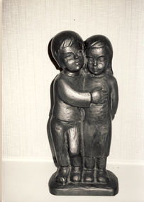 Bronze Sculpture : Boy with Girl, Leopoldine Mimovich, 1990