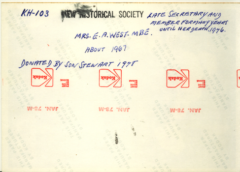 Mrs E.A. West MBE