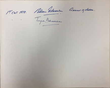 Willsmere Hospital, Kew : Visitors Book, Centenary 1st October 1972