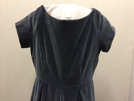 Grey Velvet Evening Dress, 1960