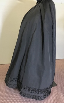 Late Victorian Black Silk Skirt, circa 1897