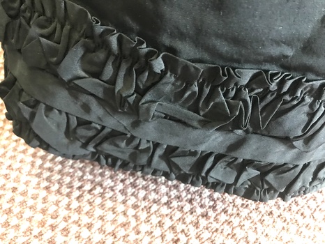 Late Victorian Black Silk Skirt, circa 1897