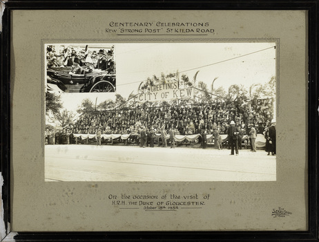 Centenary Celebrations, Kew "Strong Post" St Kilda Road, 1934