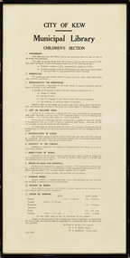 City of Kew, Municipal Library, Children's Section, 1953