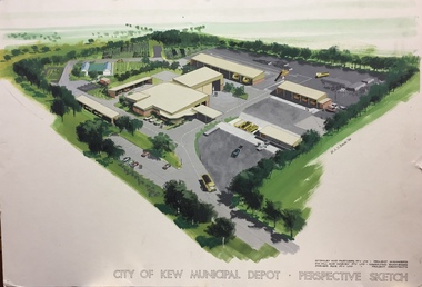 City of Kew Municipal Depot: Perspective Sketch