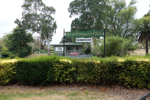Club Sign, Kew Croquet Club
