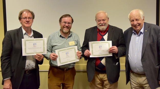 Don Garden, Brad Miles, David Benwell, Gus Nossal - 60th Anniversary Meeting, Kew Historical Society, September 2018