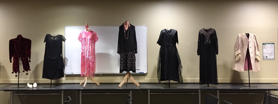 Display: Dresses from the Weir Collection, Kew Library 2018