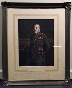 Framed Print of His Majesty King George V after a painting by John Berrie