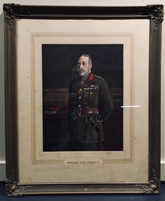 Framed Print of His Majesty King George V after a painting by John Berrie