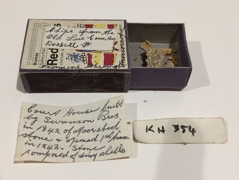 Stone Chips From Old Law Courts, Russell Street (Melb)