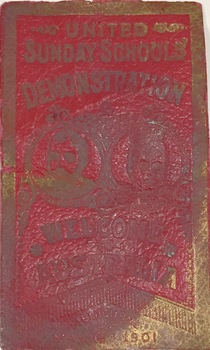 Red Leather Bookmark, United Sunday Schools' Demonstration, Melbourne, 6 May 1901