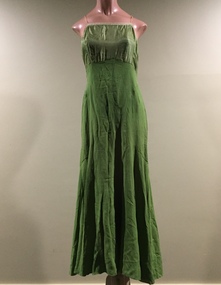 Green Crepe Evening Dress, 1950s