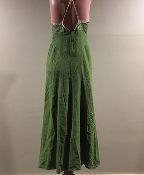 Green Crepe Evening Dress, 1950s