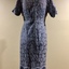  Grey Silk & Lace Cocktail Dress, 1950s
