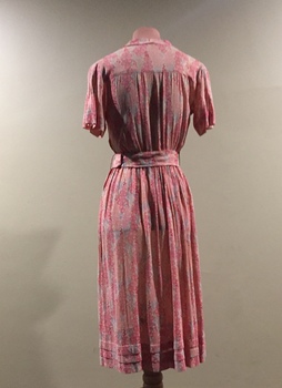 Pink Floral Voile Dress, 1930s