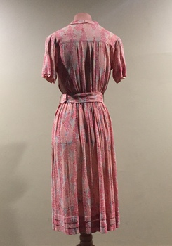 Pink Floral Voile Dress, 1930s