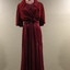 Red Lace Evening Dress, & Matching Red Velvet Jacket, 1930s