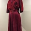 Red Lace Evening Dress, & Matching Red Velvet Jacket, 1930s
