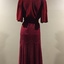 Red Lace Evening Dress, & Matching Red Velvet Jacket, 1930s