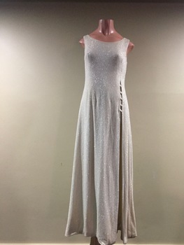 Long Silver Lamé Evening Dress & Pants by Jinoel of Melbourne, 1960s