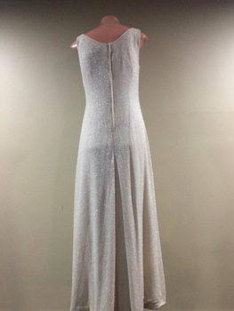 Long Silver Lamé Evening Dress & Pants by Jinoel of Melbourne, 1960s