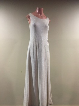 Long Silver Lamé Evening Dress & Pants by Jinoel of Melbourne, 1960s