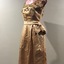 Gold Satin Cocktail Dress with Beaded Bodice