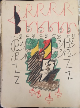 Art therapy drawings and paintings