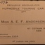 Alice Anderson's Motor Garage, 1918-1920