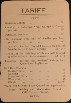 Alice Anderson's Motor Garage, 1918-1920