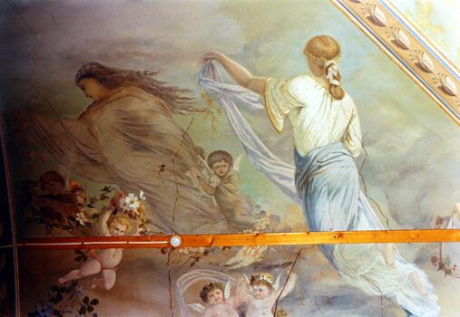 Ceiling fresco, Ballroom, ‘Southesk’, Cotham Road, Kew (dem. 1970)