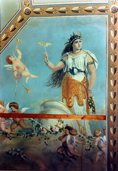 Ceiling fresco, Ballroom, ‘Southesk’, Cotham Road, Kew (dem. 1970)