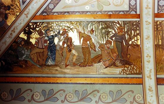 Ceiling fresco, Drawingroom, ‘Southesk’, Cotham Road, Kew (dem. 1970)