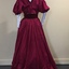 Cerise Silk & Velvet Ball Gown, 1900s