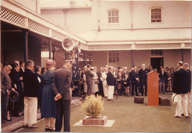 Photograph, Official Opening of the Bowling Green by Hubert Opperman MP, Kew Mental Hospital, 1959-60