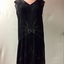 Black Crepe Evening Dress with Sliver Thread & Glass Beads