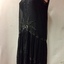 Black Crepe Evening Dress with Sliver Thread & Glass Beads, 1920s
