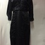 Black Satin, Beading & Lace Evening Dress, 1920s