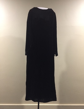 Black Silk Velvet Evening Dress