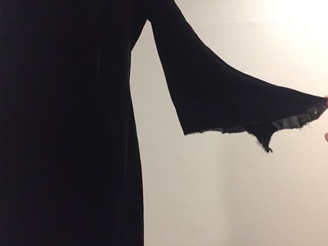 Black Silk Velvet Evening Dress