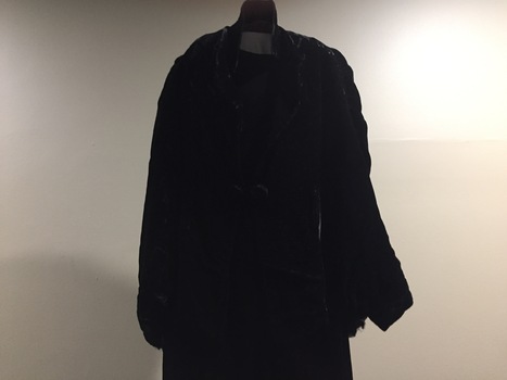 Black Silk Velvet Evening Dress